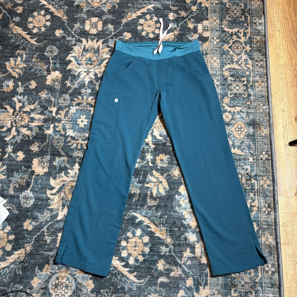 Kade Cargo Scrub Pants Teal - Picture 1 of 7